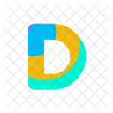 D 큐브 알파벳 아이콘