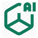 D Ai Chip Tecnologia Ícone