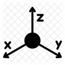 D Coordinate Axis Graph Icon