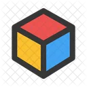 D Cube Geometric Square Icon