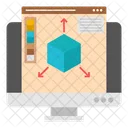 D Cube D Cad D Model Icon