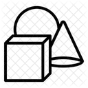 D Geometria Forma Solido Ícone