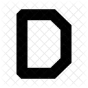 D Alphabet Letter Icon