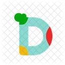 D Cube Alphabet Icon