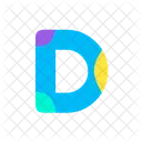 D Cube Alphabet Icon