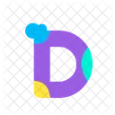 D Cube Alphabet Icon