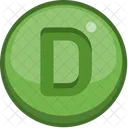 D Cube Alphabet Icon