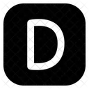 D Letter Alphabet Rudiment Icon