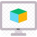 Augmented Reality Cube Futuristic Icon