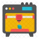 D Printer Printing Machine Virtual Reality Icon