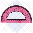 D Scale Protractor Geometry Icon
