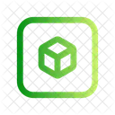 D Square Play Cube Icon