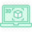 D Technology Duotone Line Icon Icon