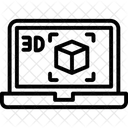 D Technologie Liniensymbol Icon