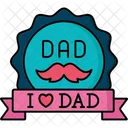 Dad Badge Best Dad Fathers Day Icon