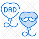 Dad Balloons Party Decoration Celebration Icon