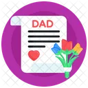 Content Text Dad Letter Icon