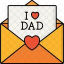 Dad Letter Letter Fathers Day Mail Icon