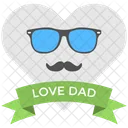 Dad Love Glasses Icon