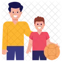 Dad With Son Dad Son Playing Father Son Playing Icon