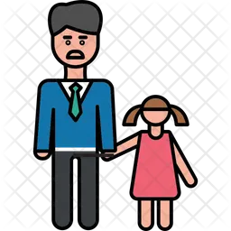 Dad with Daughter  Icon