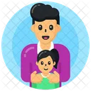 Dad With Kid Dad And Daughter Fatherhood Icon