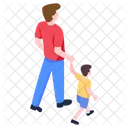Dad with Son  Icon