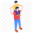 Dad with Son  Icon