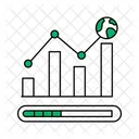 Dados Ambientais Grafico De Barras Barra De Progresso Ícone