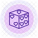 Icono De Linea De Dados De Amor Icono