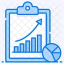 Dados De Mercado Grafico De Crescimento Analise De Dados Ícone