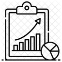 Dados De Mercado Grafico De Crescimento Analise De Dados Ícone