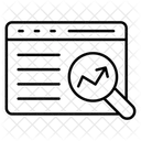 Grafico De Crescimento Dados De Pesquisa Analise De Dados Ícone