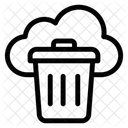 Dados De Residuos Na Nuvem Lixo Na Nuvem Lixeira Na Nuvem Icon