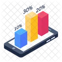 Dados Moveis Analise De Dados Infografico Ícone