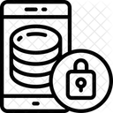 Dados móveis seguros  Ícone