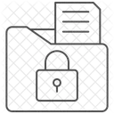 Icone De Linha Fina De Dados Seguros Ícone