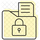 Secure Data Color Shadow Thinline Icon Ícone