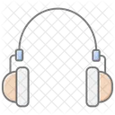 Dads Headphones Lineal Color Icon Icon