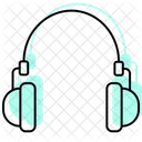 Dads Headphones Color Shadow Thinline Icon Icon