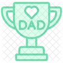 Dads Trophy Duotone Line Icon Icon