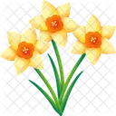 Daffodil Flower Floral Icon