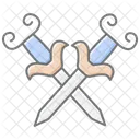 Icono De Color Lineal Daga Celta Icono