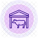 Dairy Cattle Shed Milking Parlor Icon