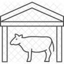 Dairy Cattle Shed Milking Parlor Icon