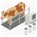 Dairy Farm Milk Yield Milk Processing Icon