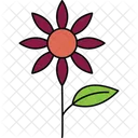 Daisy Flower With Leave White Daisy Green Leaves Icon