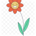 Daisy Single Flower Happy Face Daisy Flower Icon