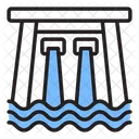 Dam Water Barrier Hydroelectric Dam Icon