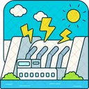Dam Industry Natural Icon